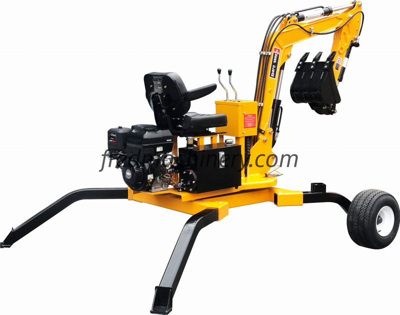 Towable Mobile Backhoe Digger with 360° Rotation