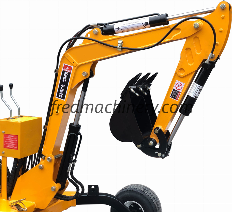 Towable Mobile Backhoe Digger with 360° Rotation