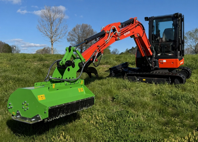 31.5'' - 55'' (80cm - 140cm) Excavator Hydraulic Flail Mower Mulcher